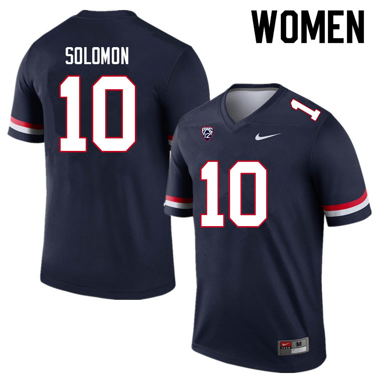 Women #10 Anthony Solomon Arizona Wildcats College Football Jerseys Sale-Navy